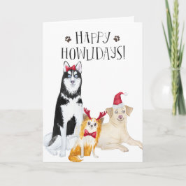 Prettige feestdagen hondenasiel vakantie groet Kaa Kaart