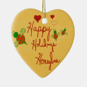 prettige feestdagen Honeybee Heart Ornament (Rechts)