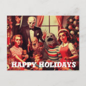 Prettige feestdagen Horror Retro Briefkaart (Voorkant)