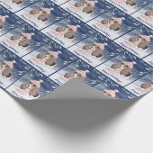 prettige feestdagen Hound Dog Cadeaupapier (Hoek)