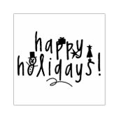 Prettige feestdagen Houten kunststempels Rubberstempel (Afrduk)