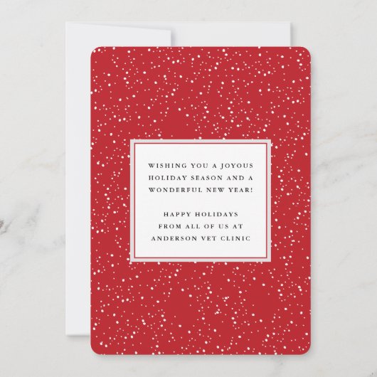 Prettige feestdagen Huisdier Zakelijke Foto Vakant Feestdagenkaart (Achterkant)