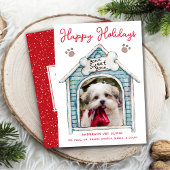 Prettige feestdagen Huisdier Zakelijke Foto Vakant Feestdagenkaart