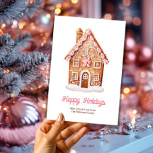 Prettige Feestdagen Huisje Van Peperkoek Kerstmis