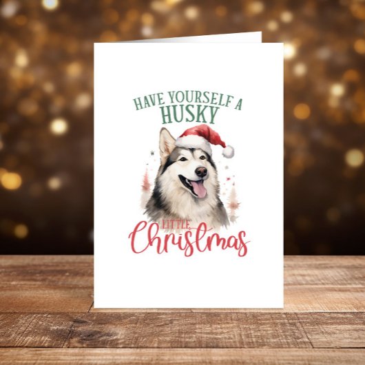 Prettige feestdagen Husky grappige kerst