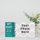 prettige feestdagen Ice Blue Snowflake Feestdagenkaart (Staand voorkant)