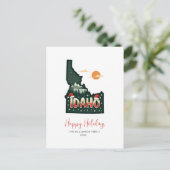 Prettige feestdagen Idaho Christmas State Kaart (Staand voorkant)