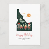 Prettige feestdagen Idaho Christmas State Kaart (Voorkant)