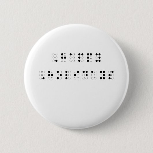 prettige feestdagen in braille ronde button 5,7 cm (Voorkant)