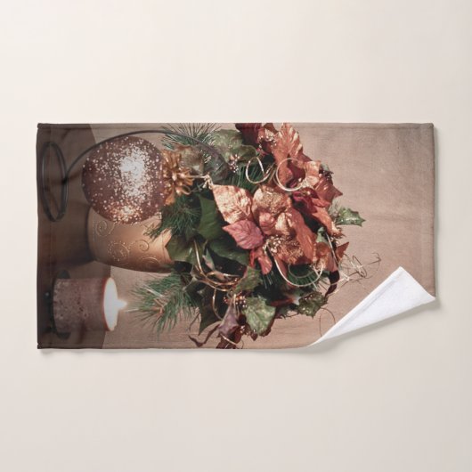 prettige feestdagen in Bronze Bad Handdoek (Handdoek)