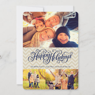prettige feestdagen in Chevron | 5x7 | Vast Feestdagenkaart