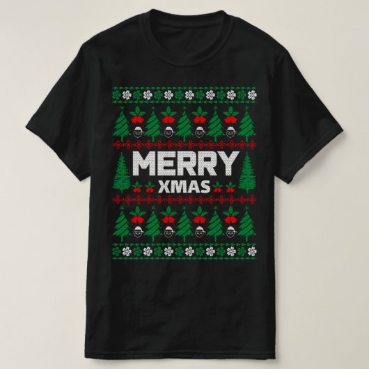prettige feestdagen in een lelijke kerstkeuken t-shirt (Design voorkant)