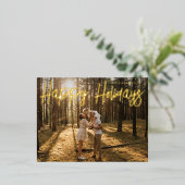 PRETTIGE FEESTDAGEN In goud Kerstfoto (Staand Voorkant)