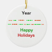 prettige feestdagen in Morse Code Xmas Ornament (Voorkant)