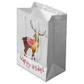 prettige feestdagen in sneeuw medium cadeauzakje (Voorkant Gekanteld)