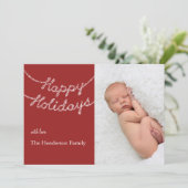 prettige feestdagen in Twinkle Lights-fotokaart Feestdagenkaart (Staand voorkant)