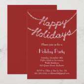 prettige feestdagen in Twinkle Lights Party Kaart (Voorkant / Achterkant)