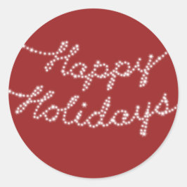 Prettige feestdagen in Twinkle Lights Sticker