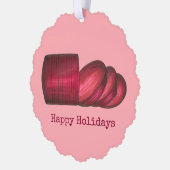 Prettige feestdagen Ingeblikte cranberrysaus Thank Ornament Kaart (Links)