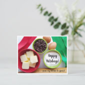 prettige feestdagen ingrediënten uit mijn keuken briefkaart (Staand voorkant)