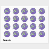 prettige feestdagen Iridescent Design Ronde Sticker (Vel)