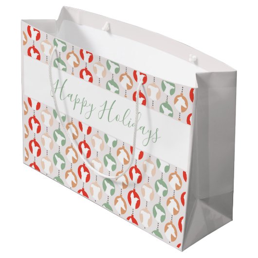 prettige feestdagen Italiaanse Greyhound Iggy Kers Groot Cadeauzakje (Achterkant Gekanteld)