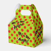 Prettige feestdagen Je bent stout of aardig gewees Bedankdoosjes (Achterkant)