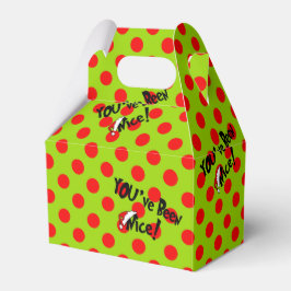 Prettige feestdagen Je bent stout of aardig gewees Bedankdoosjes