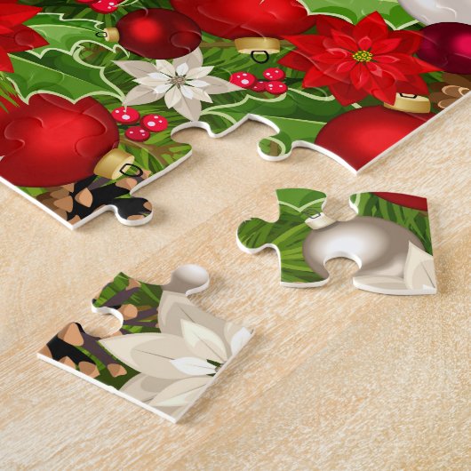 prettige feestdagen Jigzaag Puzzle Legpuzzel (Zijkant)