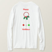 Prettige feestdagen Jingle Bells T-shirt (Design achterkant)