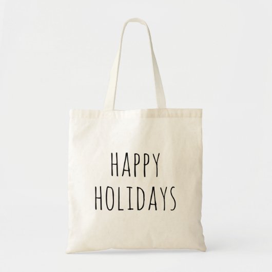 Prettige feestdagen Jou. Minimalistische Schattige Tote Bag (Voorkant)