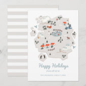 Prettige feestdagen Jou. Schattigee winterkaart. k Feestdagenkaart (Voorkant / Achterkant)