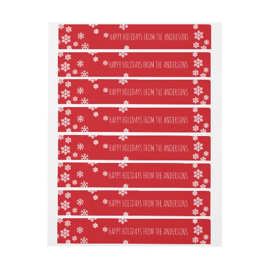 prettige feestdagen Jouw naam invullen Adreslabel Wikkel (Vel)