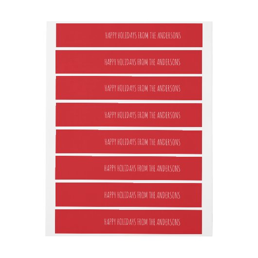 prettige feestdagen Jouw naam invullen Omwikkelbaar Adreslabel (Vel)