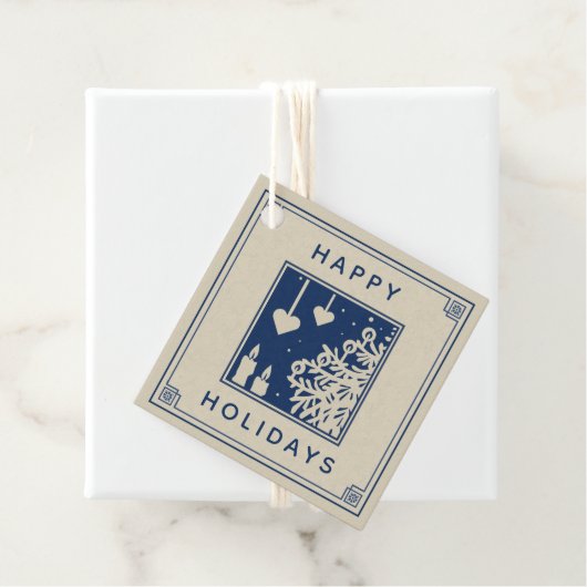 prettige feestdagen | Jouw namen toevoegen Bedankjes Labels (In situ)