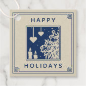 prettige feestdagen | Jouw namen toevoegen Bedankjes Labels (Voorkant)