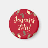Prettige feestdagen Joyeuses Fêtes Magneet (Voorkant)