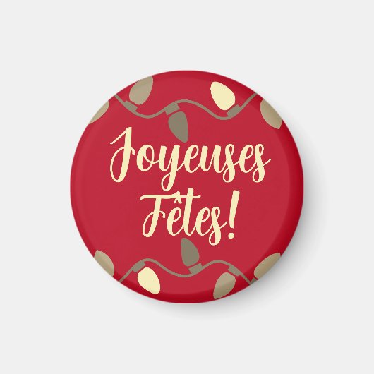 Prettige feestdagen Joyeuses Fêtes Magneet (Voorkant)