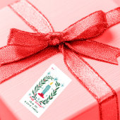 Prettige feestdagen kaars hand getekend op maat va etiket