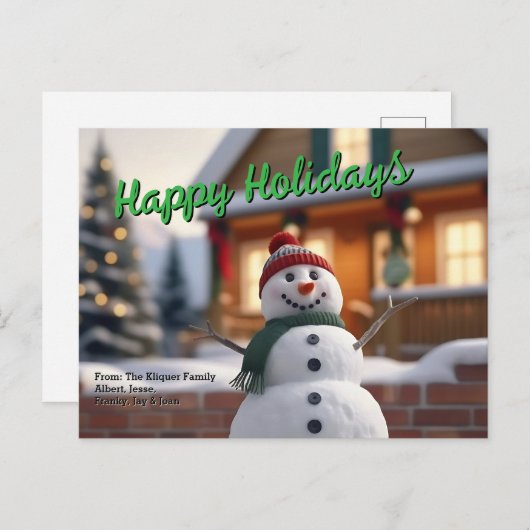  Prettige feestdagen Kaart (Voorkant / Achterkant)