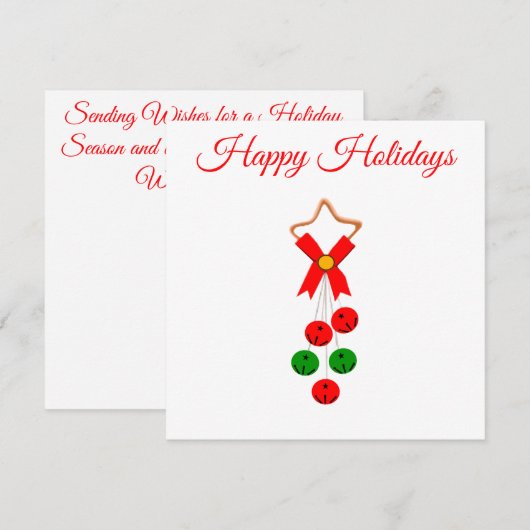 Prettige Feestdagen Kaart (Voorkant / Achterkant)