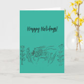 prettige feestdagen!  Kaart (Gele Bloem)