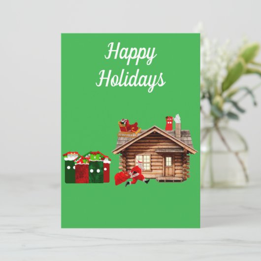 Prettige Feestdagen Kaart (Staand voorkant)