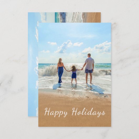 prettige feestdagen Kaart Aangepast uw foto en tek (Voorkant / Achterkant)