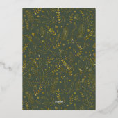 Prettige feestdagen Kaart Boho Green Gold Foil 5 F (Achterkant)