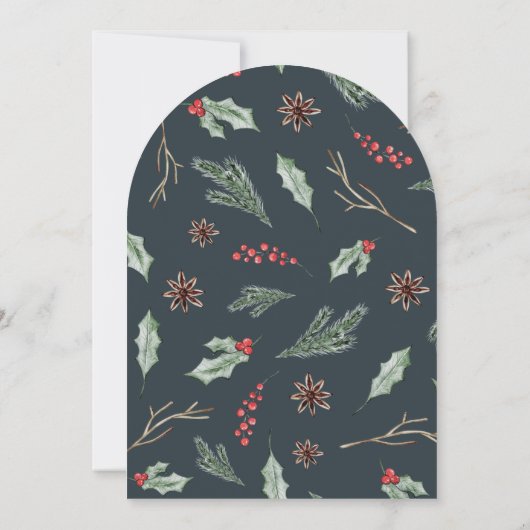 Prettige feestdagen Kaart Boogfoto Retro (Achterkant)