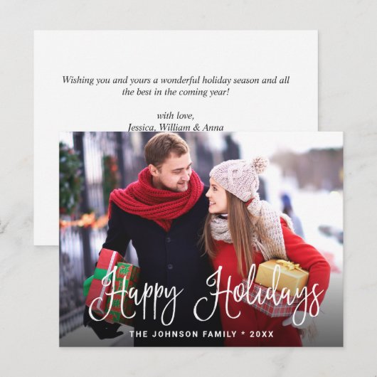 Prettige feestdagen Kaart Budget Modern (Voorkant / Achterkant)