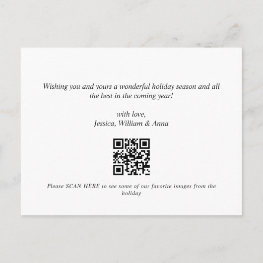 Prettige feestdagen Kaart Budget Modern (Achterkant)