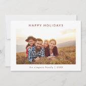 Prettige feestdagen Kaart Chic minimalistische fam (Voorkant)