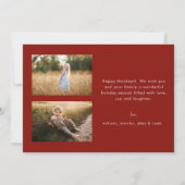 Prettige feestdagen Kaart Chic minimalistische fam (Achterkant)